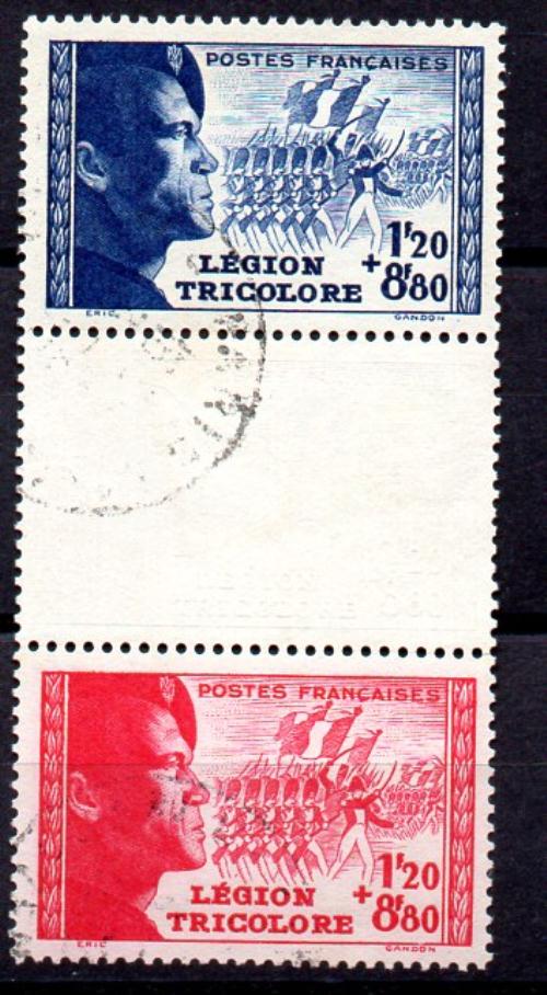 Francia A&ntilde;o 1942 N&ordm; Yvert 565b/66b (o)